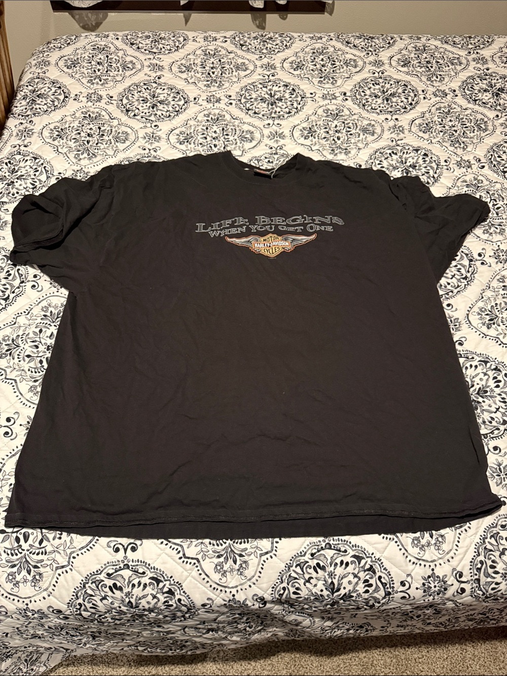 Harley-Davidson Black Short Sleeve Tee with Chest Graphic